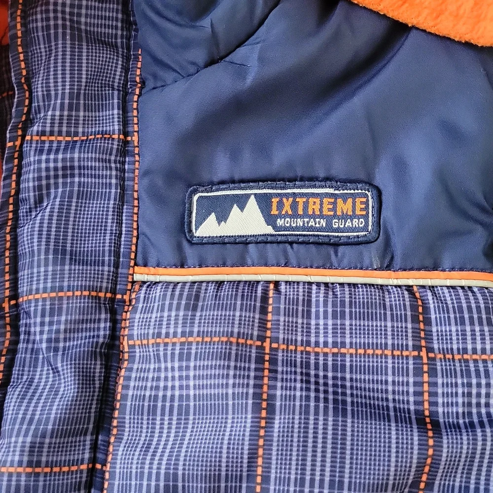 Xtreme Boys Plaid Down‑Alternative Hooded Fleece Lined Puffer Jacket Size 5